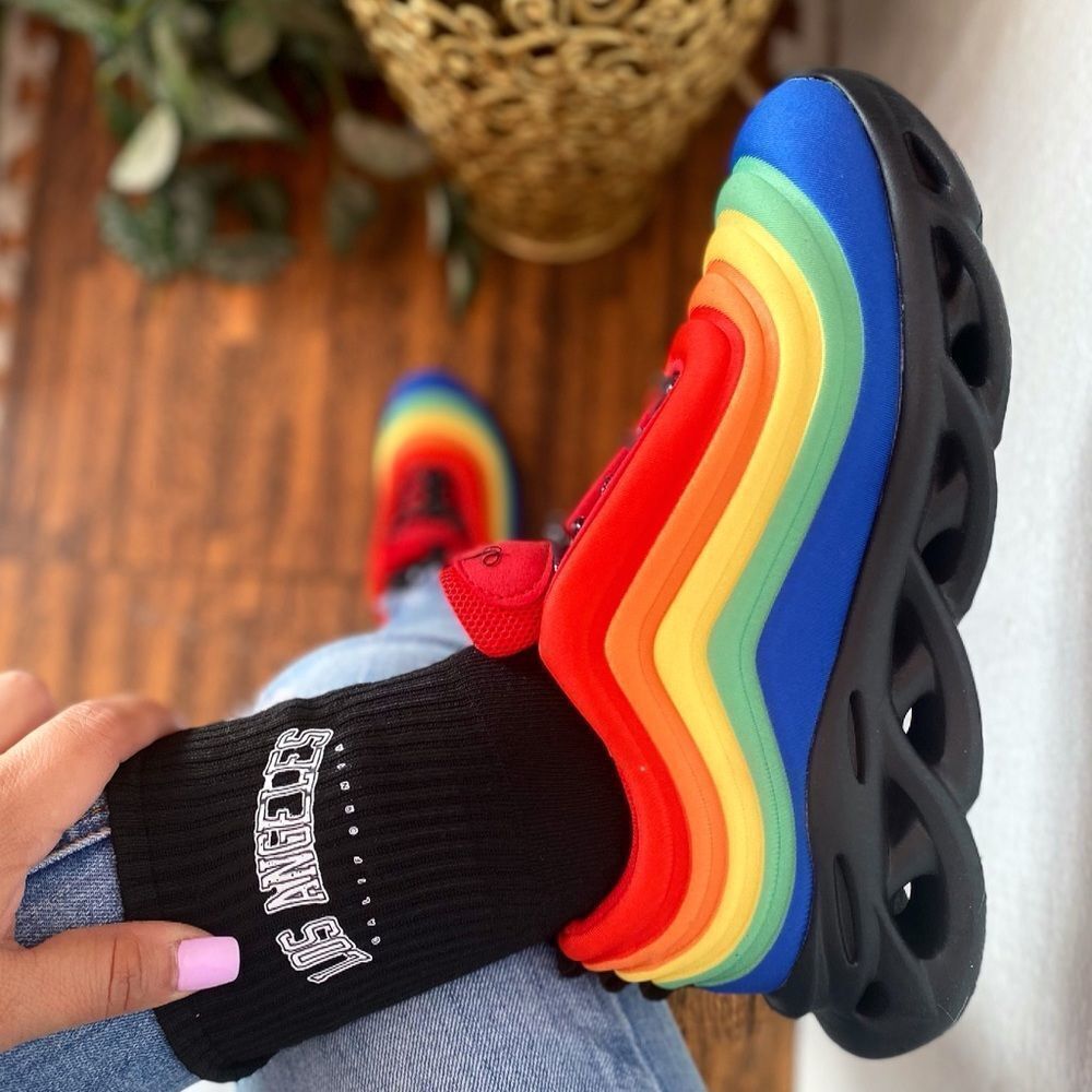 Rainbow High Rise Sneakers